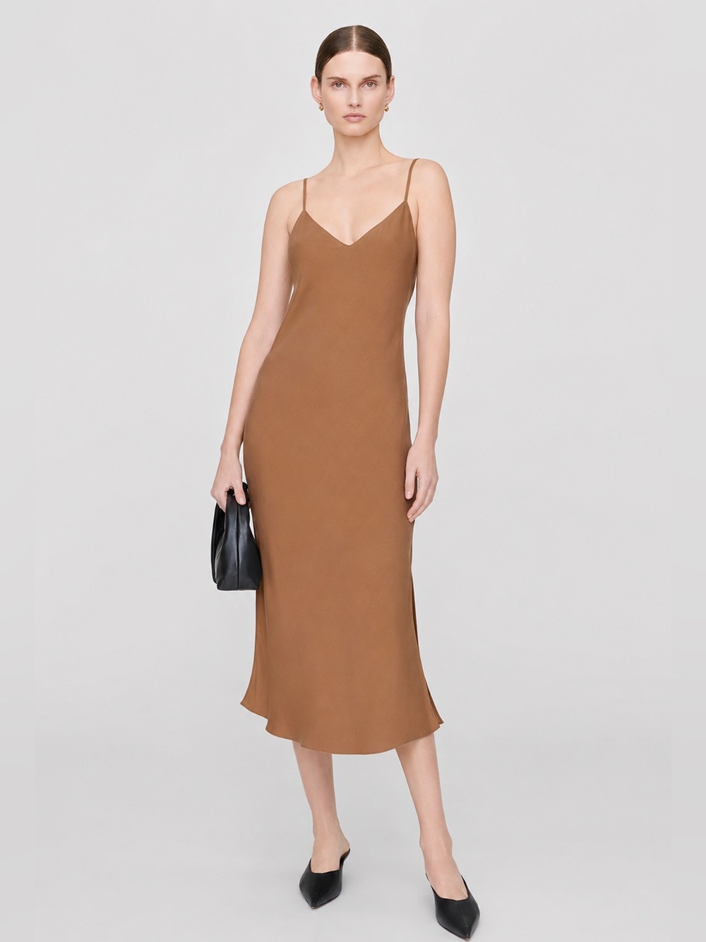 ANINE BING Brown Bay Slip Dress size XS